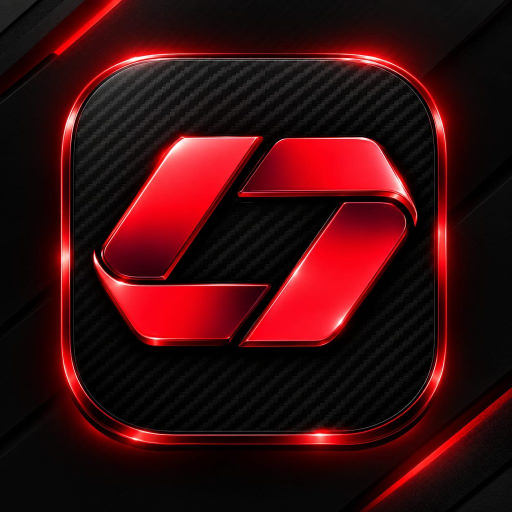 IN7 Game logo with a premium red and black 3D design